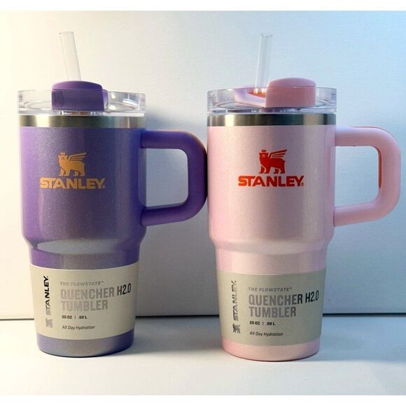 Stanley 20 oz. Quencher H2.0 FlowState Tumbler Set | Rose & Periwinkle Shimmer - Picture 1 of 4